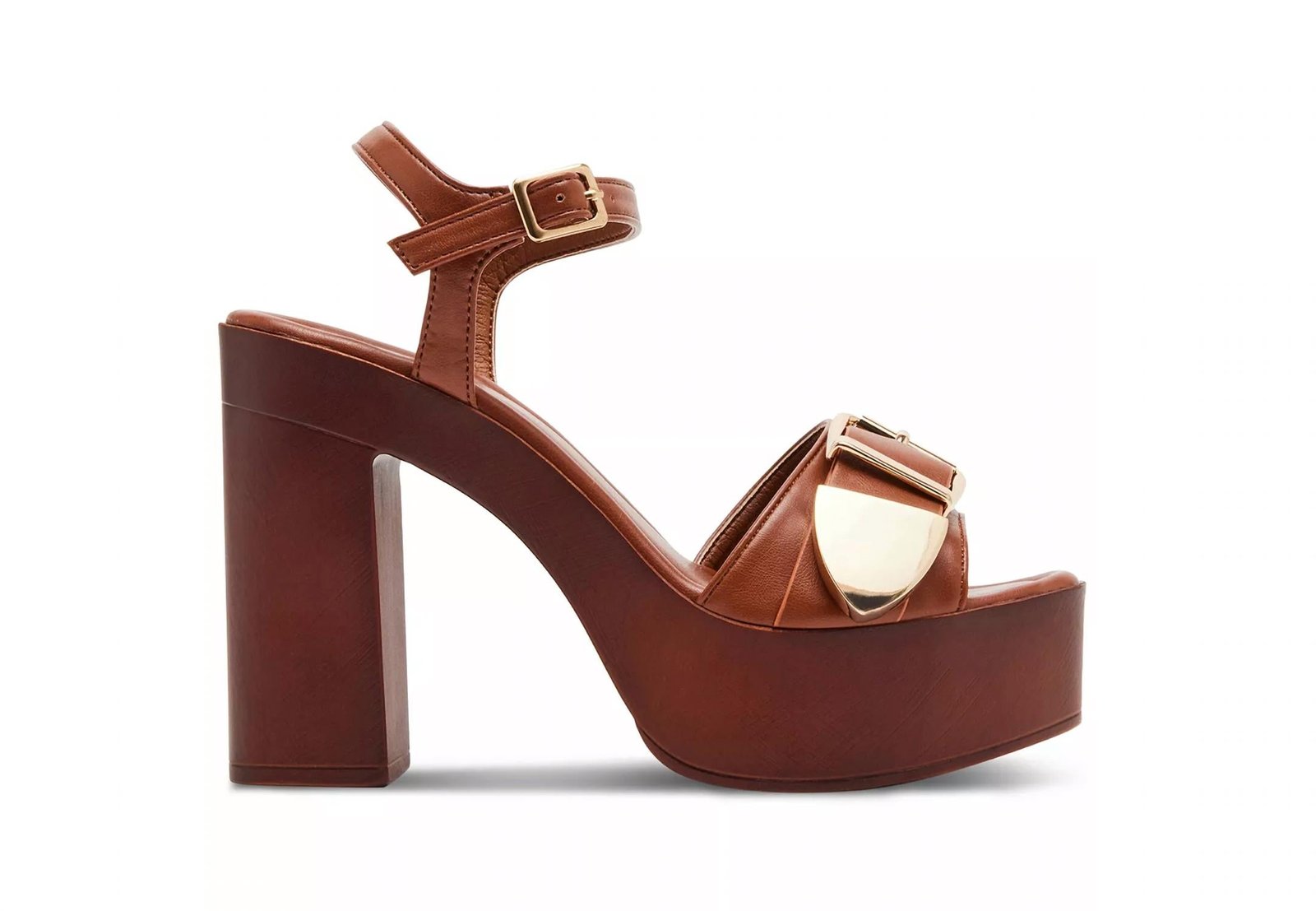 Madden Girl - Ankle Strap Buckled Wooden Platform Heels - Image 2