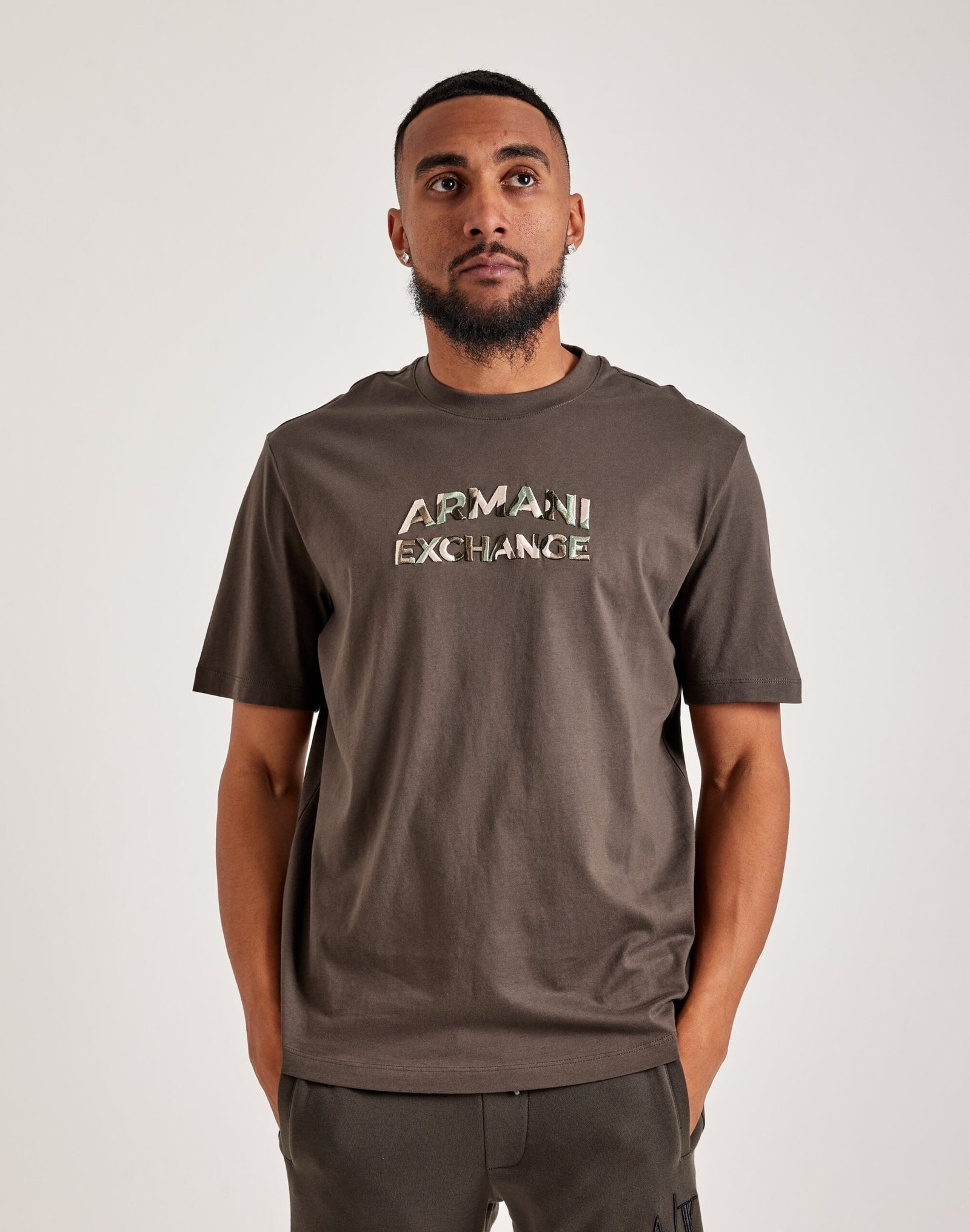 AX_6DZTHC_20ZJBYZ_M-420 Armani Exchange Embroidered Logo Tee - Image 1